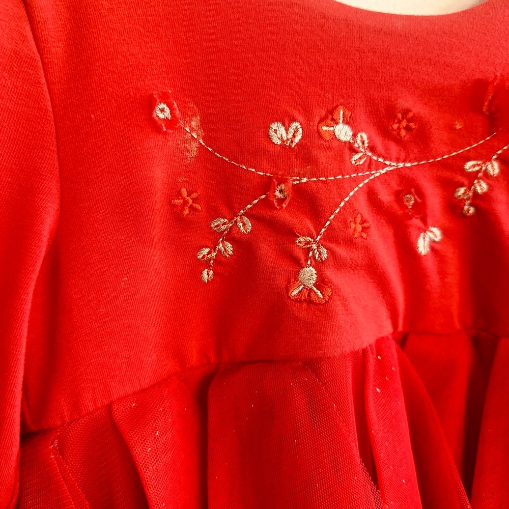 Biscotti Red Ruffled Kids Dress - Picture 4 of 5
